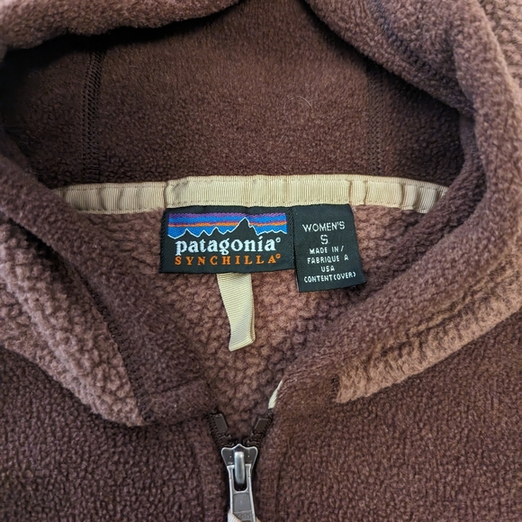 Patagonia Synchilla Brown Fleece Zip Up Jacket Size Small - Picture 4 of 4
